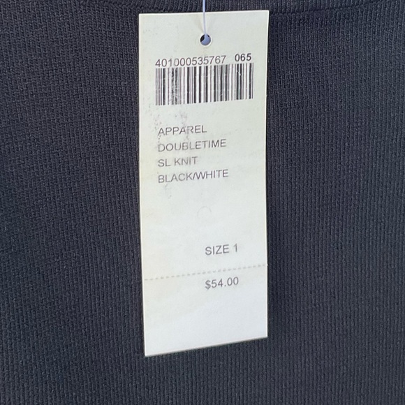 Chico’s Apparel Doubletime Sleeveless Knit Black/White; NWT; 1 - Picture 8 of 11